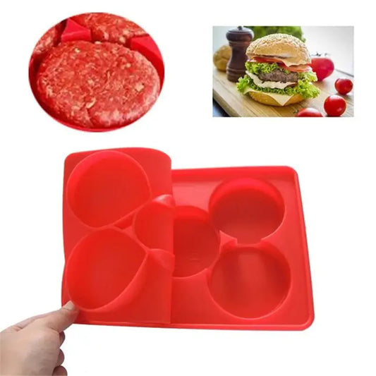 Silicone Steamer Tray and 5-Hole Burger Molds