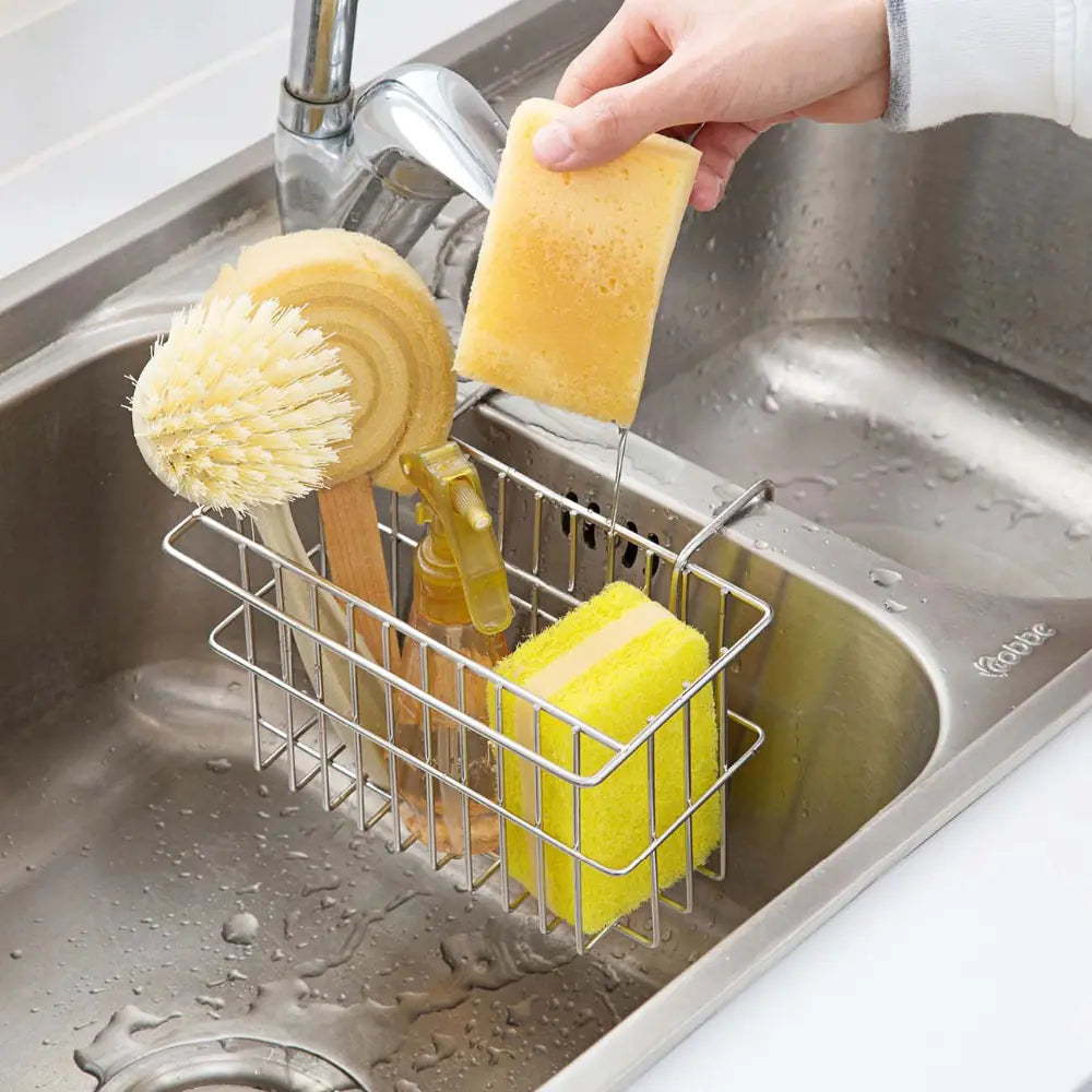 Stainless Steel Sink Drain Rack and Sponge Holder