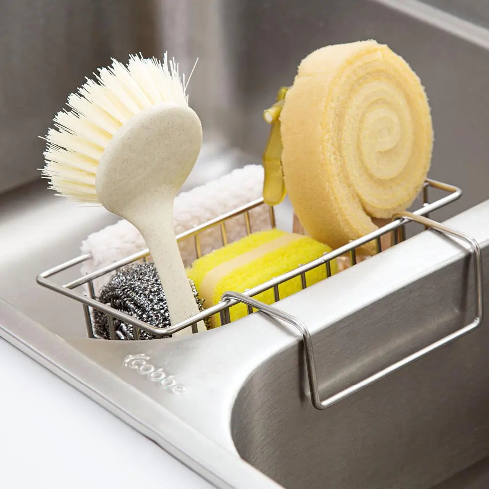 Stainless Steel Sink Drain Rack and Sponge Holder